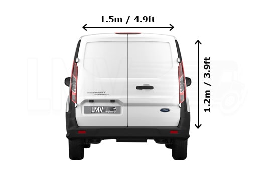 Small Van and Man in Sipson - Back View Dimension
