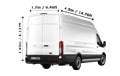 Extra Large Van and Man in Perivale - Back View Dimension Thumbnail