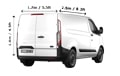 Medium Van and Man in Addlestone - Back View Dimension Thumbnail