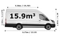 Extra Large Van and Man in Bowes Park - Side View Dimension Thumbnail