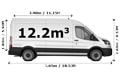 Large Van and Man in Kensal Green - Side View Dimension Thumbnail