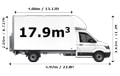 Luton Van and Man in Blackfriars - Side View Dimension Thumbnail
