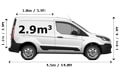 Small Van and Man in Langley Vale - Side View Dimension Thumbnail